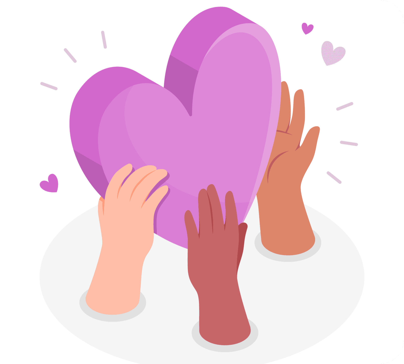 contact with heart
